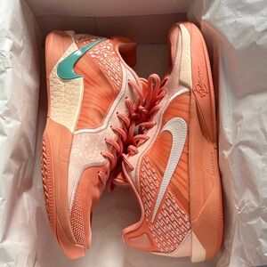 Nike Women's Coral and Teal Athletic Shoes